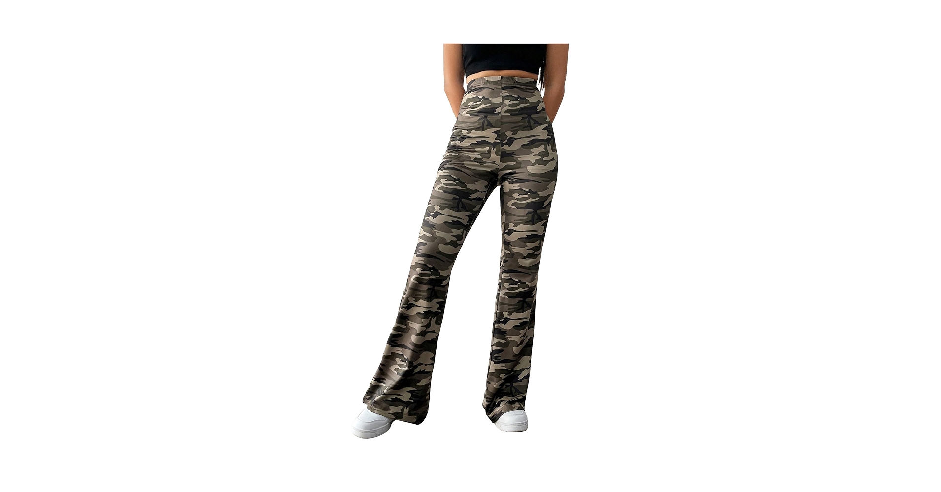Amazon.com: WDIRARA Women's Newspaper Print Flare Wide Leg