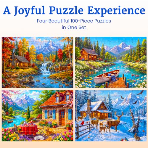 Image of Large Piece Puzzles for Dementia Seniors - 100 Piece Puzzles for Adults