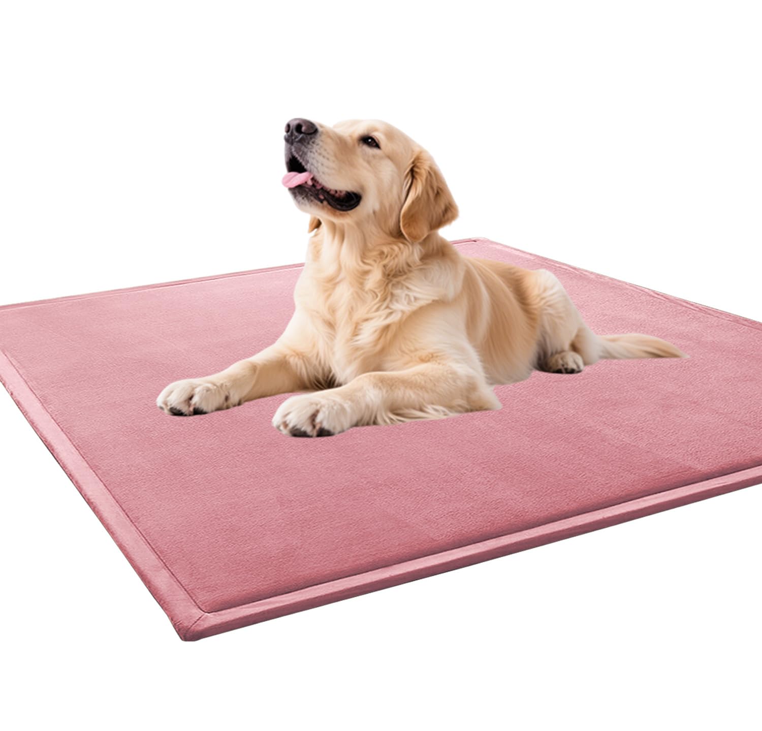 Coussin pour chien rose 100x100 cm idéal pour les siestes au salon