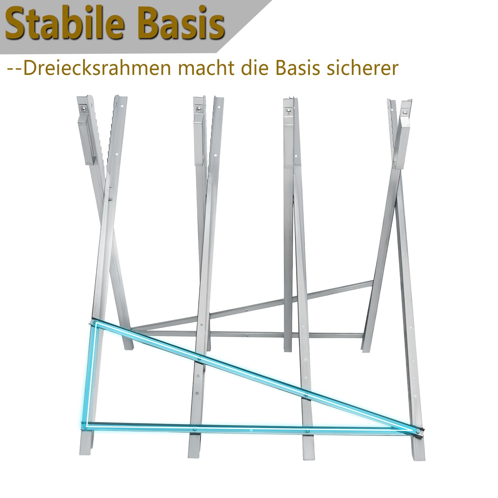 YRHome Cavalletto pieghevole in metallo, 82 x 80,5 x 79 cm, per seghe a catena, portata max. 150 kg