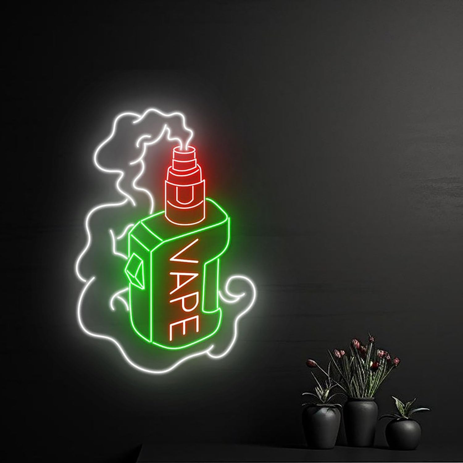Highway 420 Green Cannabis Leaf LED Neon Sign for Wall Decor USB Adjustable Brightness Living Room Bars Pub Club Gatherings Art Wall Decor