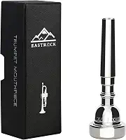 EastRock Bocal de trompete 1,5C banhado a prata Bb Trompeta Bocal Trompeta acessórios de instrumento embalados a vácuo