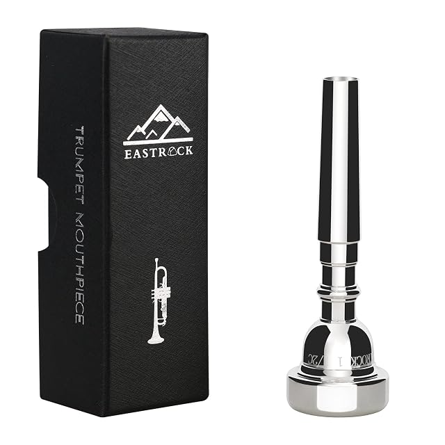 EastRock 1 5C Trumpet Mouthpiece Silver Plated Bb Trompeta Mouthpiece Trumpet Instrument Accessories Vacuum Packed
