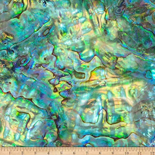 Hoffman Digital Natures Narratives Coastal Calm Iridescent Glass Texture Abalone, Quilting Fabric by the Yard