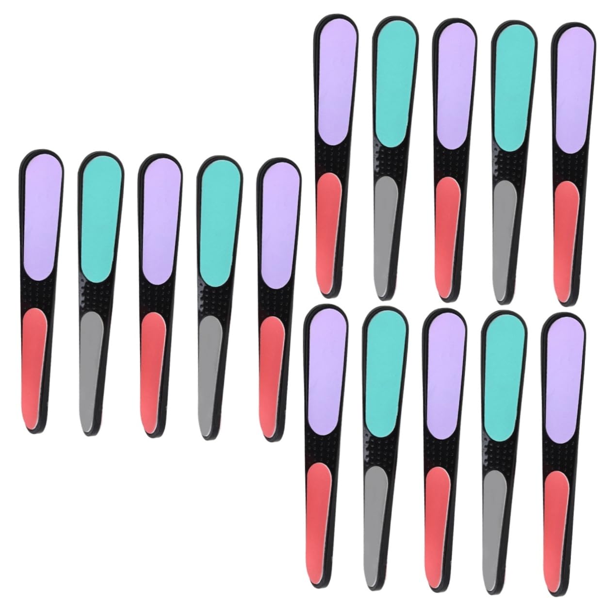 Healvian 30piezas Limas De Uñas De Cuatro Lados Herramienta De Manicura Multifuncional Limas De Pulido Para Arte De Uñas Adecuado y Postizas