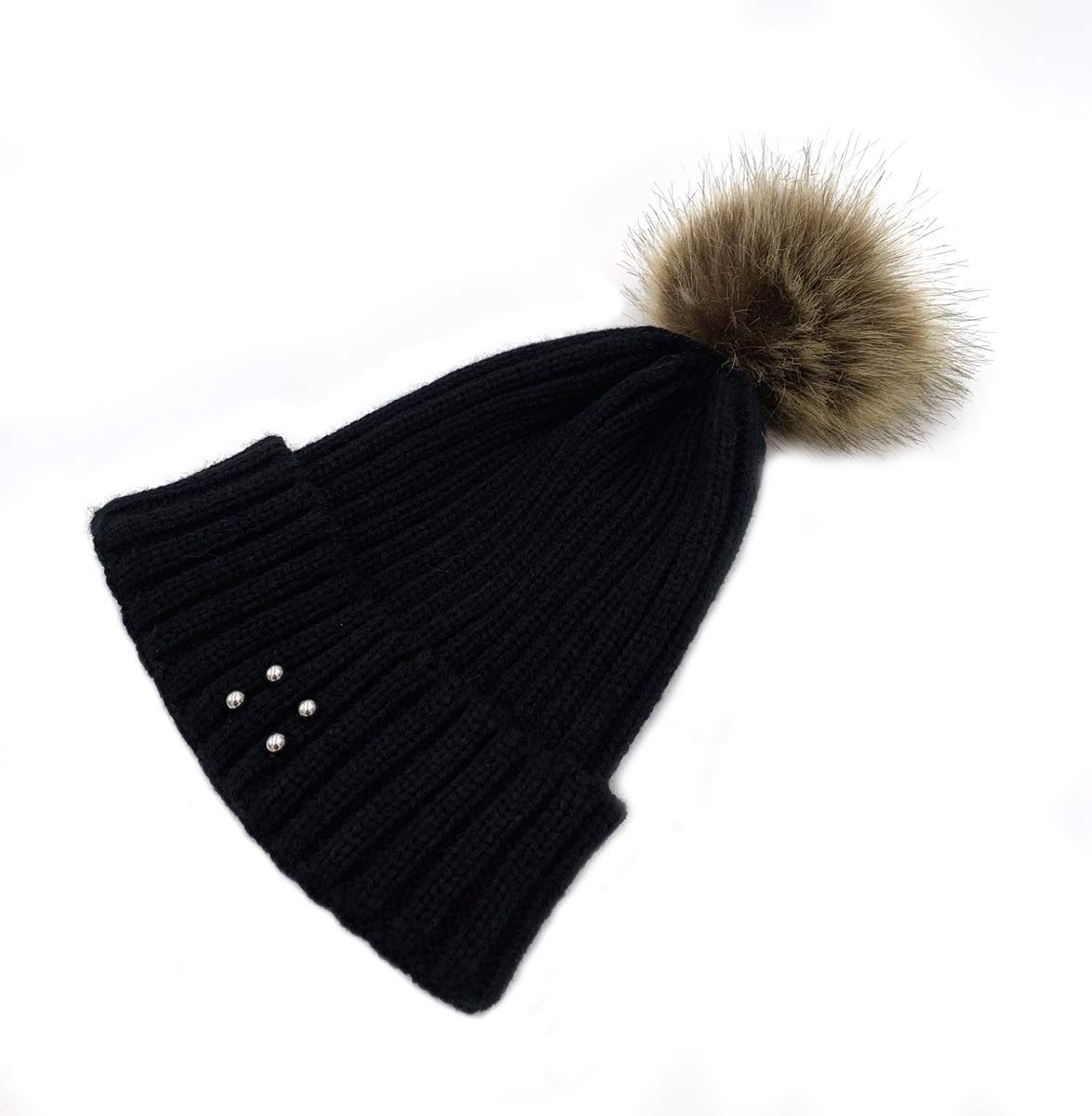 MolVee Women's Winter Beanie Warm Thick Soft Slouchy Cable Knit Skull Hat Ski Cap