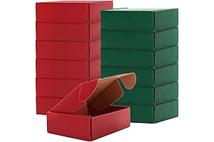 24 Pack Christmas Shipping Box - Green and Red