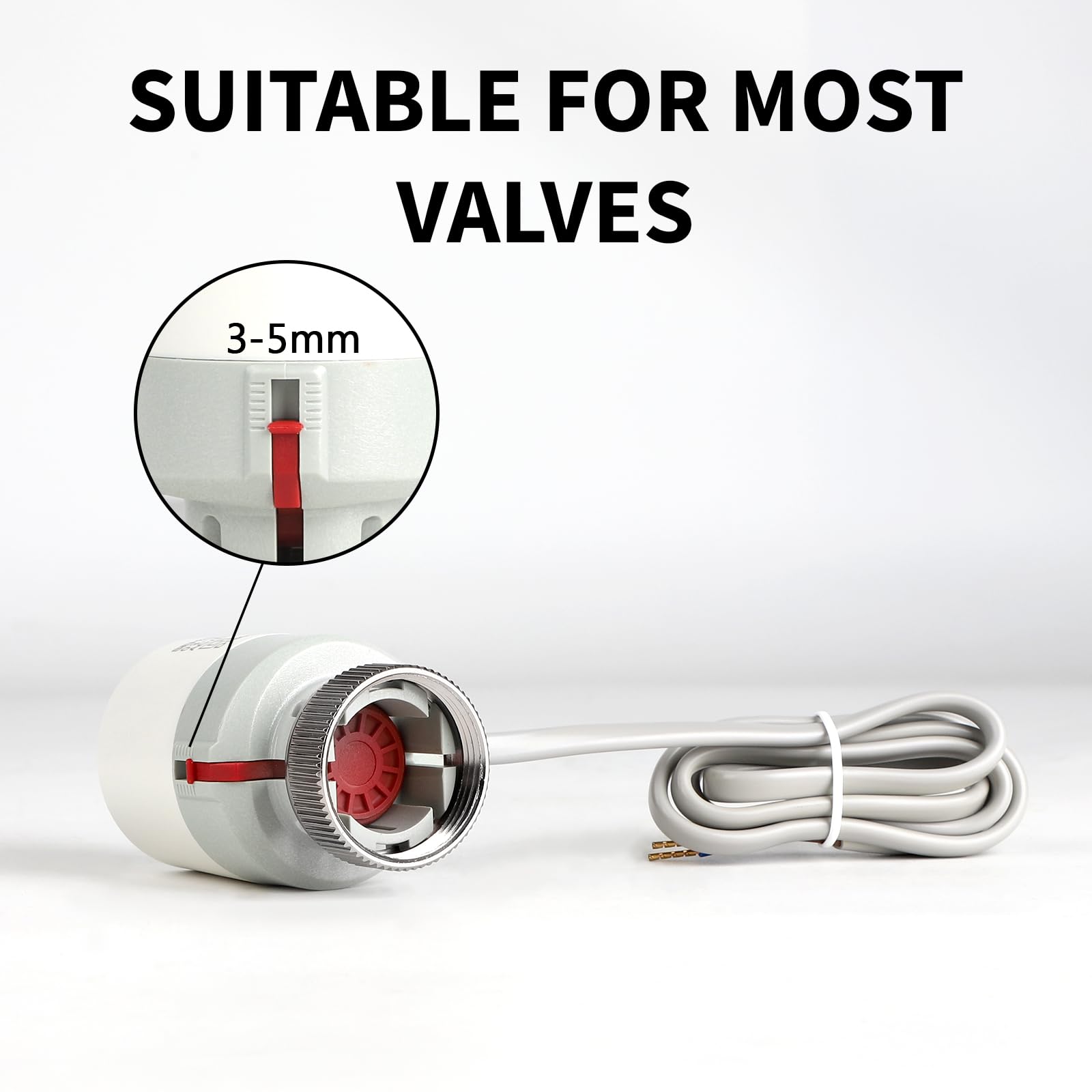 CPROSP 4Píces Actuador Termoeléctrico 230V, Actuador Térmico Thermot M30 x 1.5 NC 4.5mm Carrera para Radiadores de Uelo Radiante