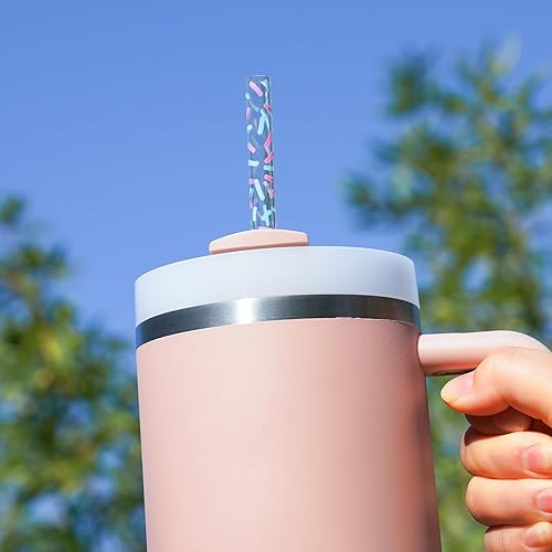 Miniatura 3 de NiHome Pajitas de 40 onzas, paquete de 10 popotes de repuesto de plástico para Stanley de 40 onzas, 12 pulgadas de largo, 0.35 pulgadas de diámetro,