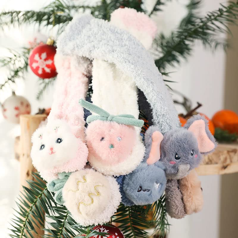 3D Baby Winter Fluffy Fuzzy Slipper Socks Cute Animal Fuzzy Home Slipper Socks Boy Girls Fleece Soft 3D Cartoon Socks4