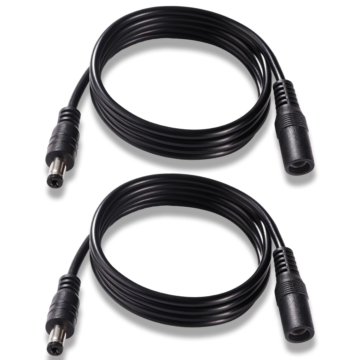 2 Cavi Prolunga DC Maschio-femmina 4.0x1.7mm – 1 Metro, 22 AWG, Per LED E Router, In Nero