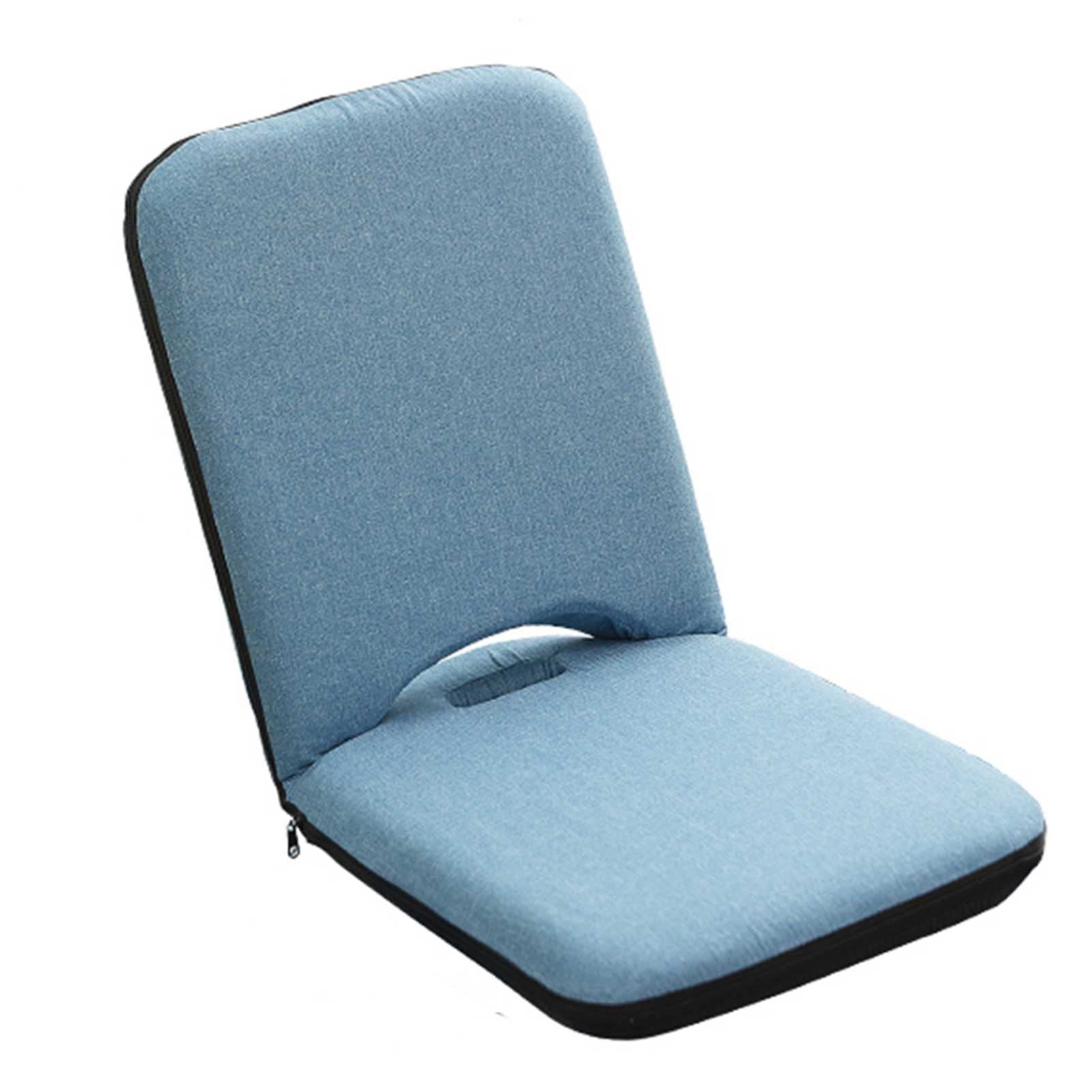 Silla de suelo portátil con respaldo, cojín de meditación plegable, asiento ajustable para sala de estar o yoga