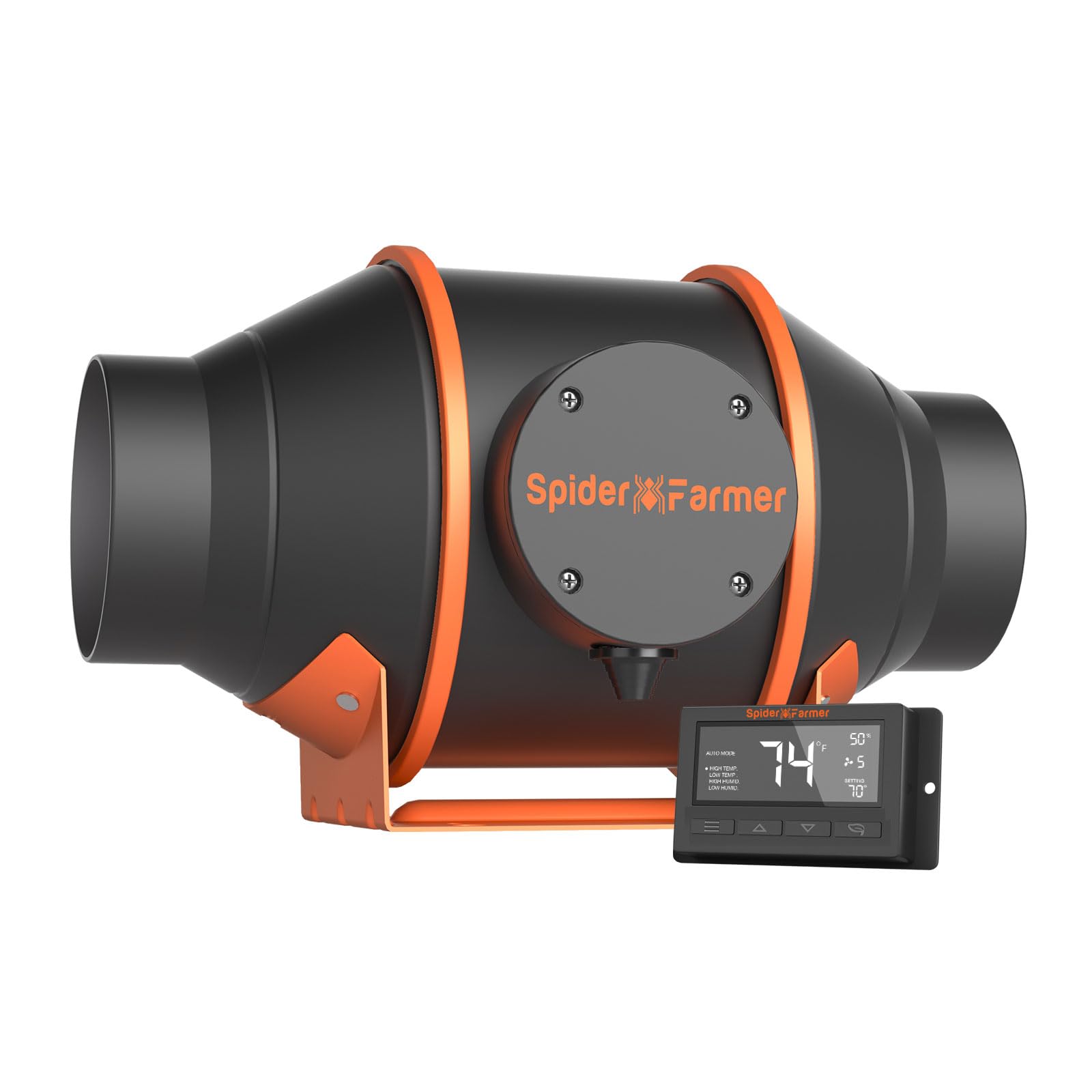 Spider Farmer 4 Inch Inline Duct Fan with Temperature Humidity Controller  Ventilation Exhaust Fan for Indoor Grow Tents Hydroponics Heating Cooling Booster  Fan Blower : Amazon.ca: Patio, Lawn u0026 Garden