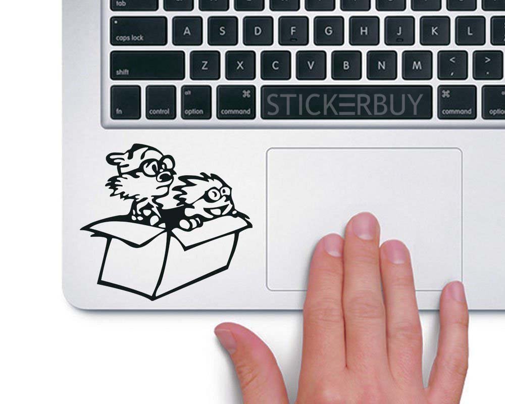 stickerbuy™ Calvin and Hobbes in Box Laptop Vinyl Sticker (Black) Standard Size (B07DCQWNB5) Amazon Price History, Amazon Price Tracker