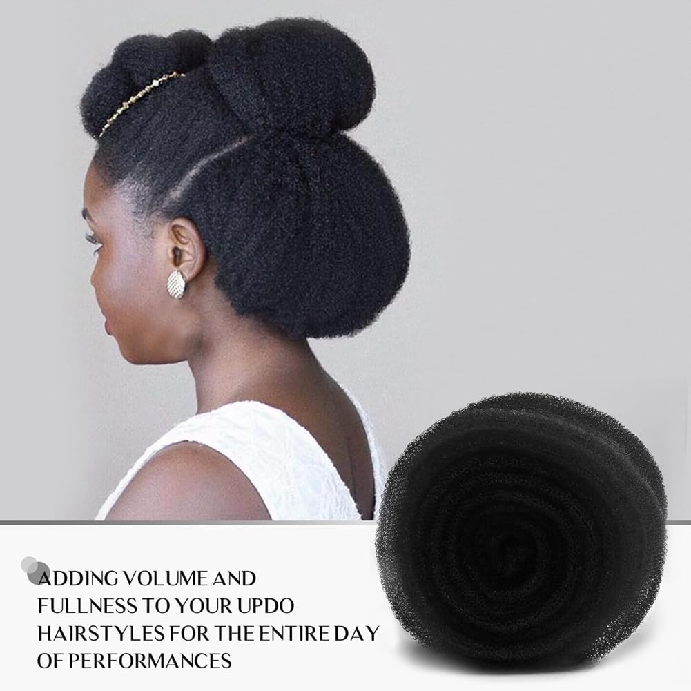 Relleno y Horquillas para Recogidos, Esponja para el Pelo, Relleno, Donas para Recogidos, Volumen para el Cabello Negro.