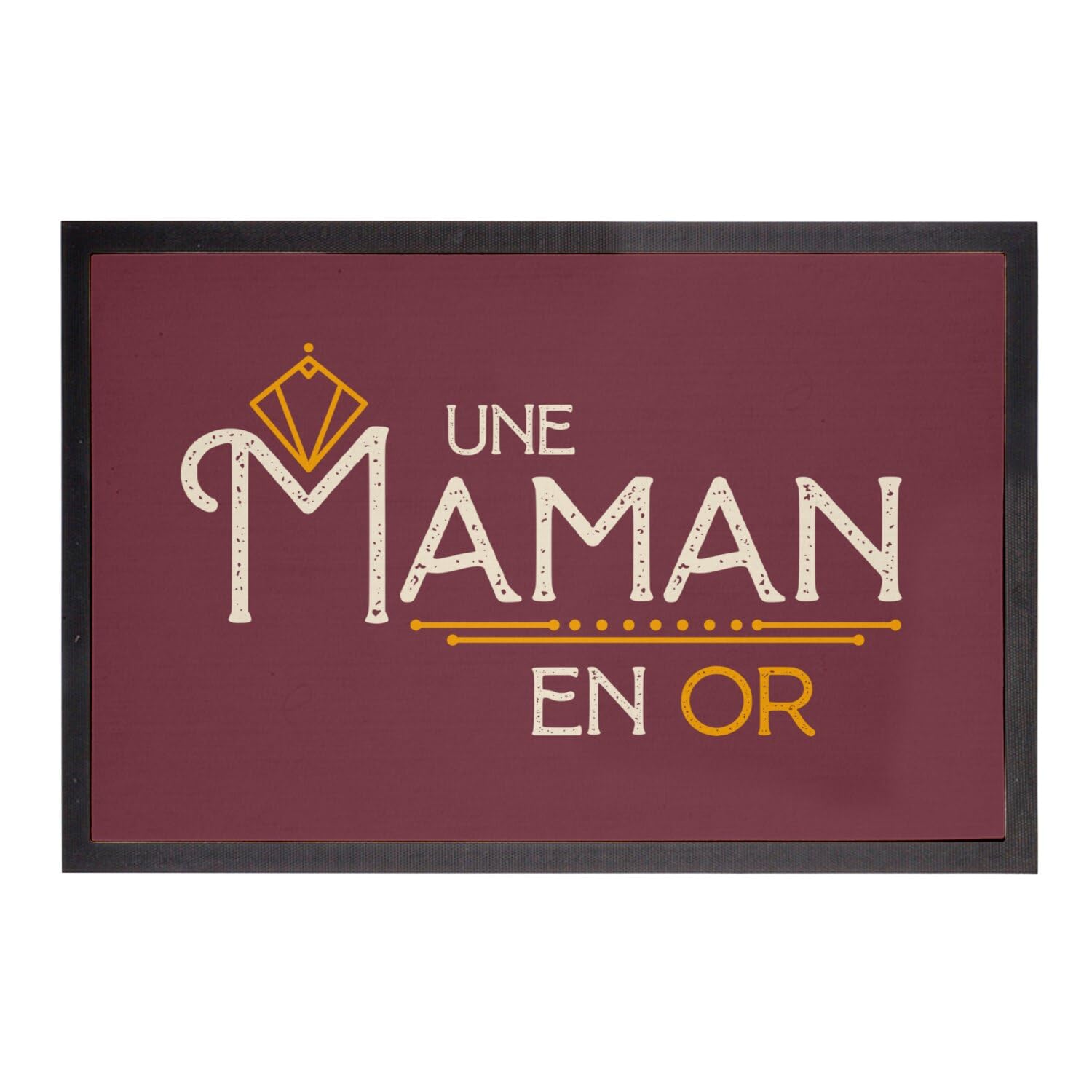 Paillasson rouge Une Maman en Or 60x40cm pour entrée