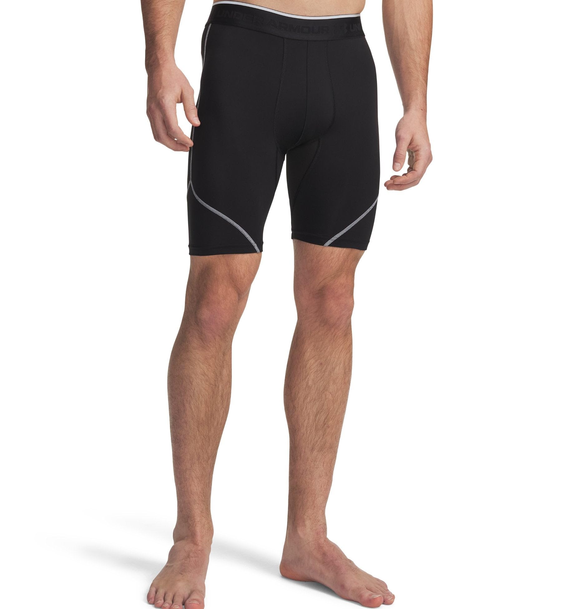Under Armour HG Elite Long Short Weiß Herren