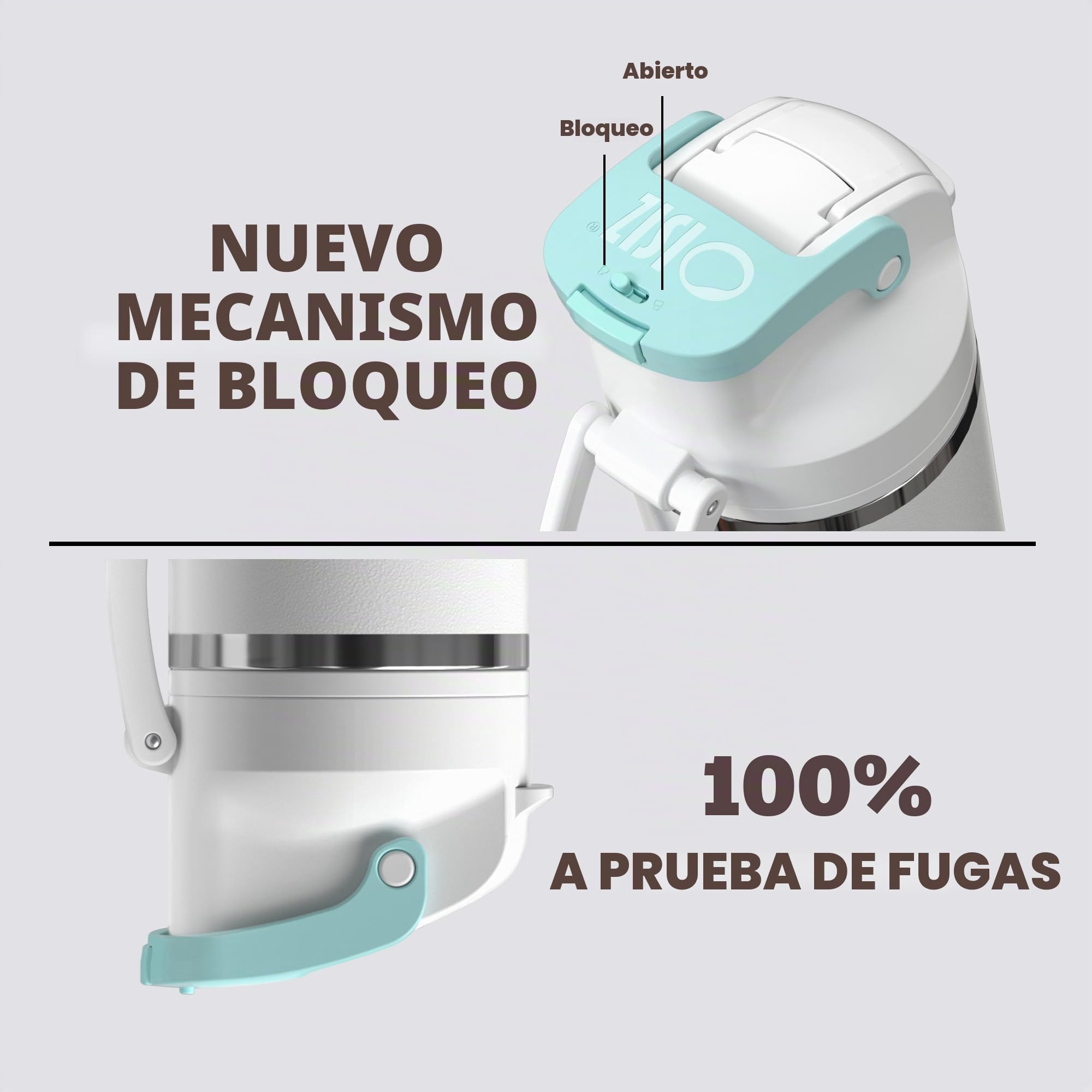 Botella de agua aislada con tapa 2 en 1, botella de agua de acero inoxidable de 24 onzas con boquilla de popote y remolque, termo al vacío con mango portátil y popote de silicona, a prueba de fugas,