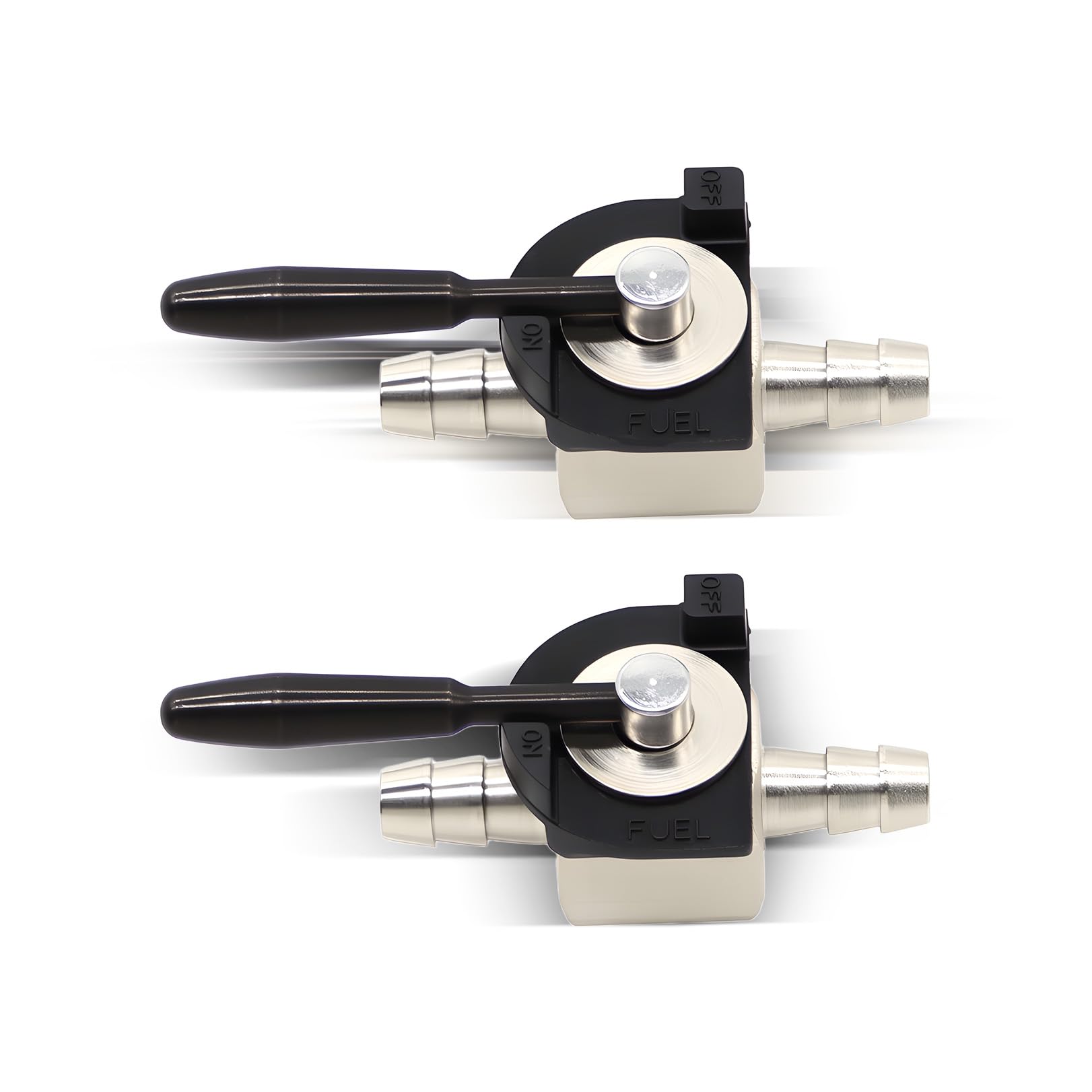 Nakkaa 2PCS 1/4" Heavy Duty Gas Shutoff Valve Steel In-line Shutoff Replacement for ATV Kart Lawn Mower Scag 48568 Oregon 07-403 Rotary 868
