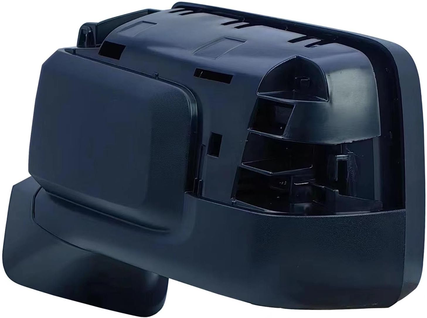 Driver Left Side Door Mirror Power and Heated Glass with BLIS (Blind Spot Sensor) Textured Primer Paintable and Chrome Back Cover Manual Folding for Chevrolet Silverado 1500 from 2019 to 2026