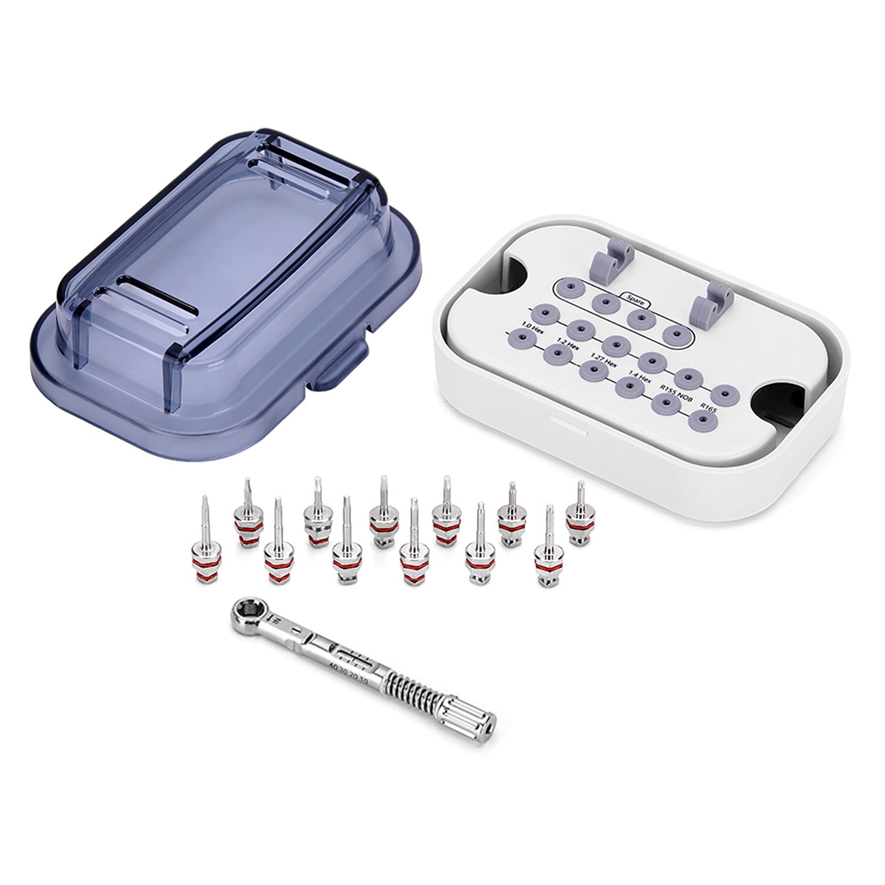 Dental Implant Universal Torque Ratchet Wrench 7 Torque Values 12 Implants Drivers Set New-KH-KIT