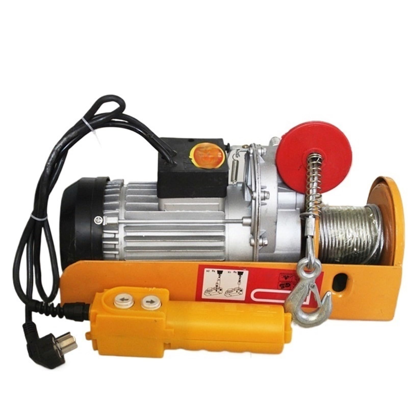 Argani elettrici Verricelli elettrici Mini Gru Portatile Con Paranco 12/20/30 M Verricello In Filo Di Acciaio Piccola Domestica Per Ristrutturazione | 20m steel wire