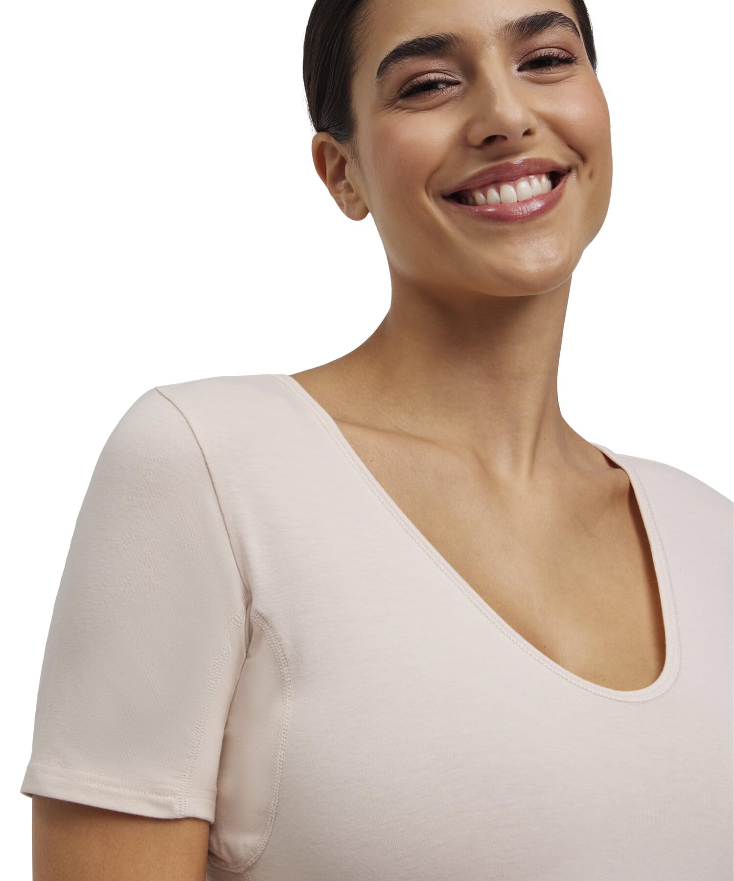FALKE Femme Daily Climate Control Outlast® Round Neck T-Shirt sous-Vêtement sous-Chemise Maillot De Corps Manches Courtes Régulation De L'Humidité Séchage Rapide Respirant Coton 1 Pièce | pour une température corporelle parfaite
