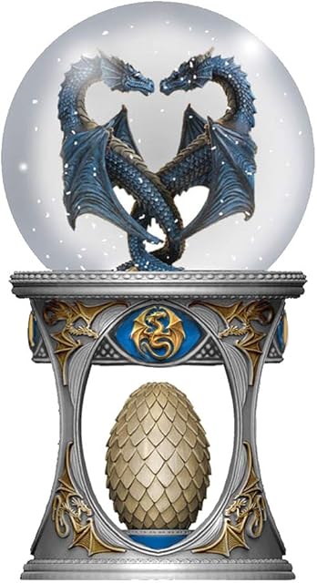 Nemesis Now Anne Stoke Dragon Heart Snow Globe Shaker, Polyresin, Gold