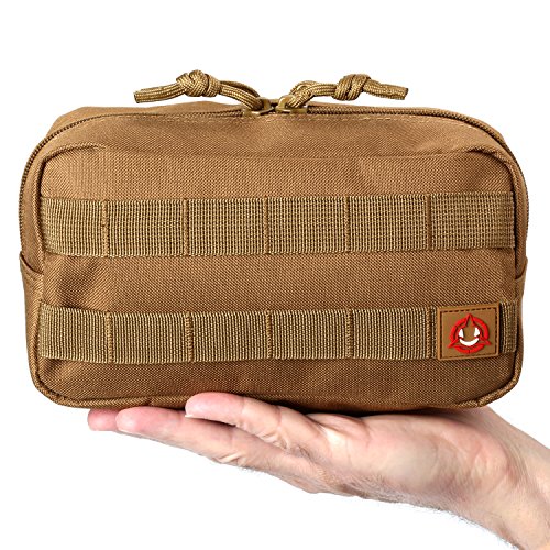 Orca Tactical Horizontal Multi-Purpose Molle Admin Pouch Utility Edc Tool Gear Gadget Waist Bag Organizer (Black) #TOP3