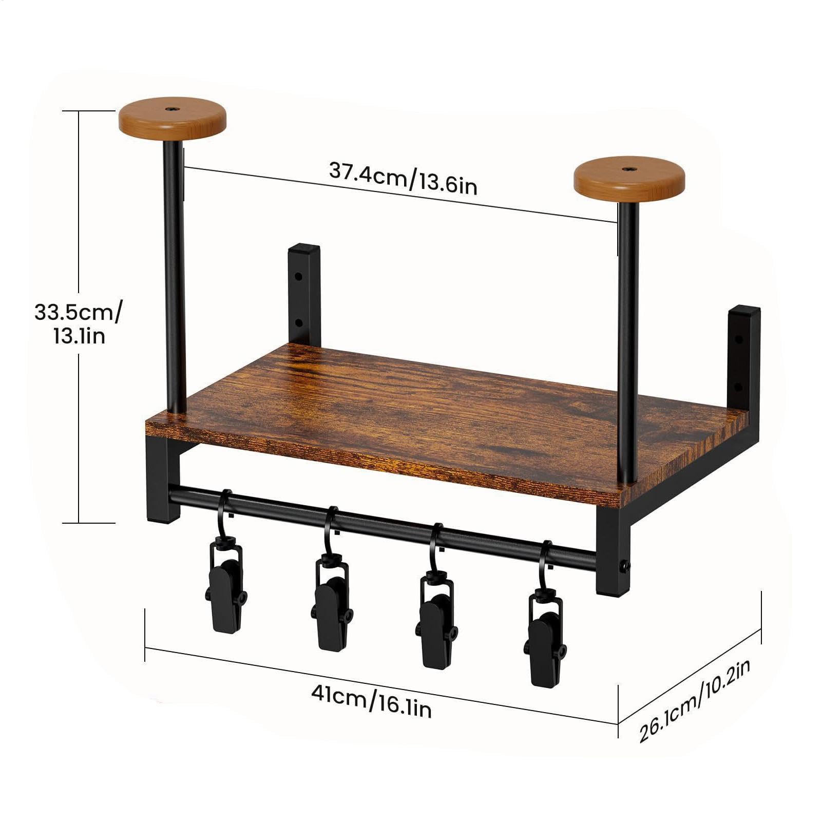 Soporte de pared para sombreros de motocicleta, soporte de pared de madera para casco, organizador de sombreros, percha de seguridad, soporte para sombreros con clip, soporte de exhibición para