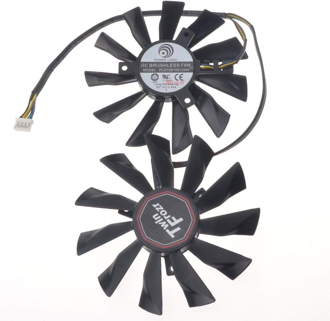 PLD10010S12HH 95mm 4-Pin DC12V 0.4A DC Fan Brushless Graphics Video Card Cooling Dual Fan for MSI GTX960 GTX950 R9 380 390/390X GAMING