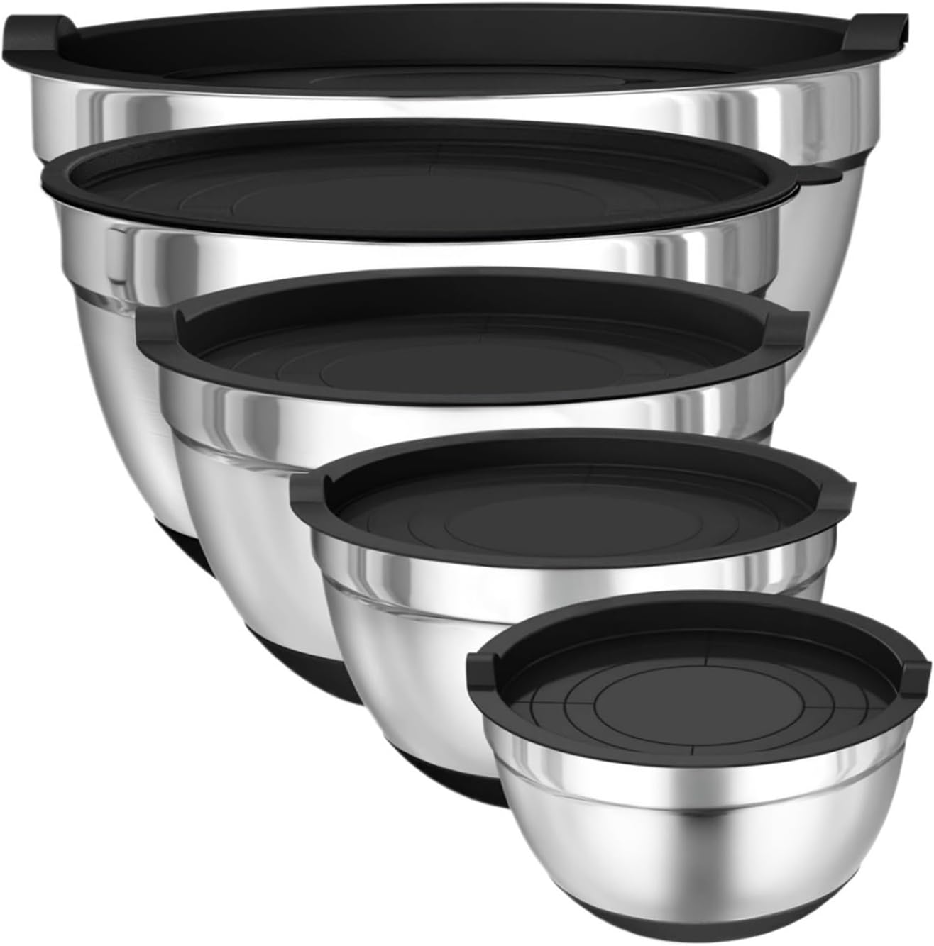 Mixing Bowls With Airtight Lids, Stainless Steel Bowl Set, Kitchen