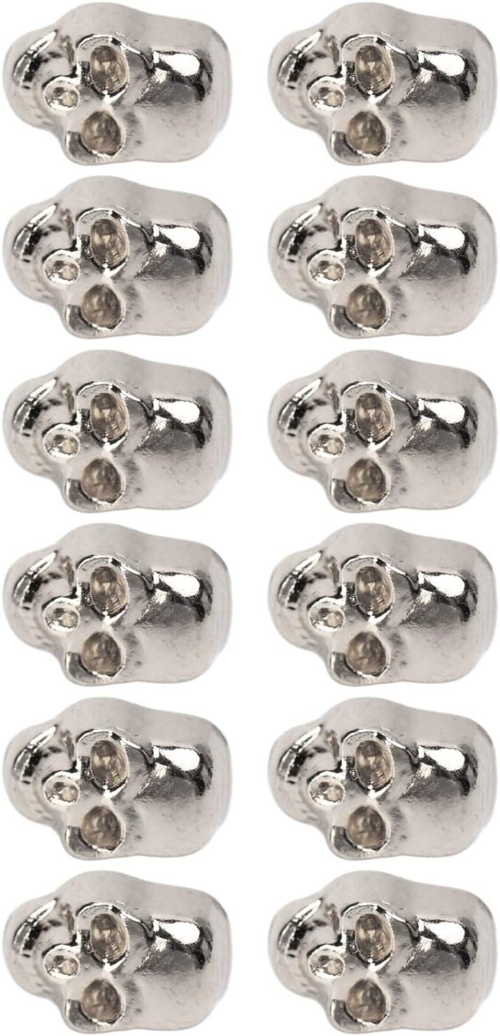 Hztyyier 200 Sets Skull Studs Gothic Zinc Alloy Decorative Rivets for Leather Garment Bag Decoration (Silver) Rivet Tools