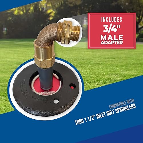 Miniatura 2 de Underhill HoseTap HN-T150S - Adaptador de conexión para manguera de agua de jardín con latón giratorio de 34 pulgadas MHT o 1 pulgada MHT,