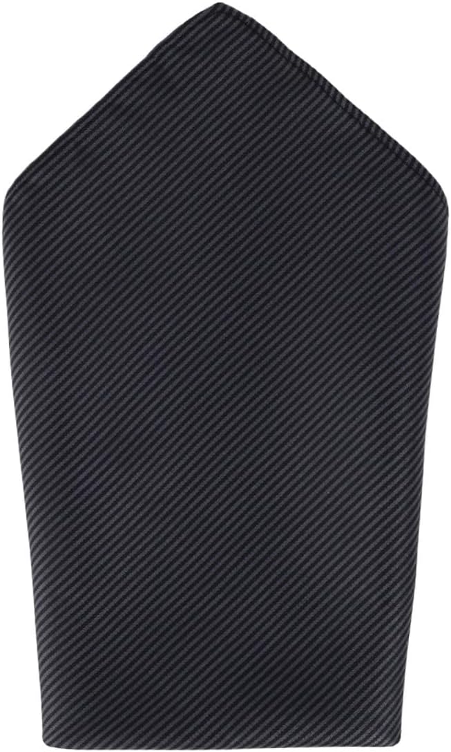 Trafalgar Men's Leyton Diagonal Lined Tone on Tone Silk 12 x 12 Pocket Square