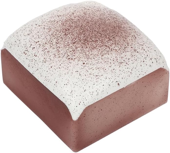 Slow Rising Bread Squishy Toast, Sticky Food Squishies & Soft Foam Stress Relief Squeeze Toy, Sensory Squishy Fidget Desk Decor Stress Ball Alternative (Brown)