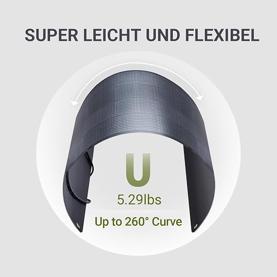 ALLPOWERS SF100 100W Flexible Solar Panel, IP68 Waterproofing ETFE
