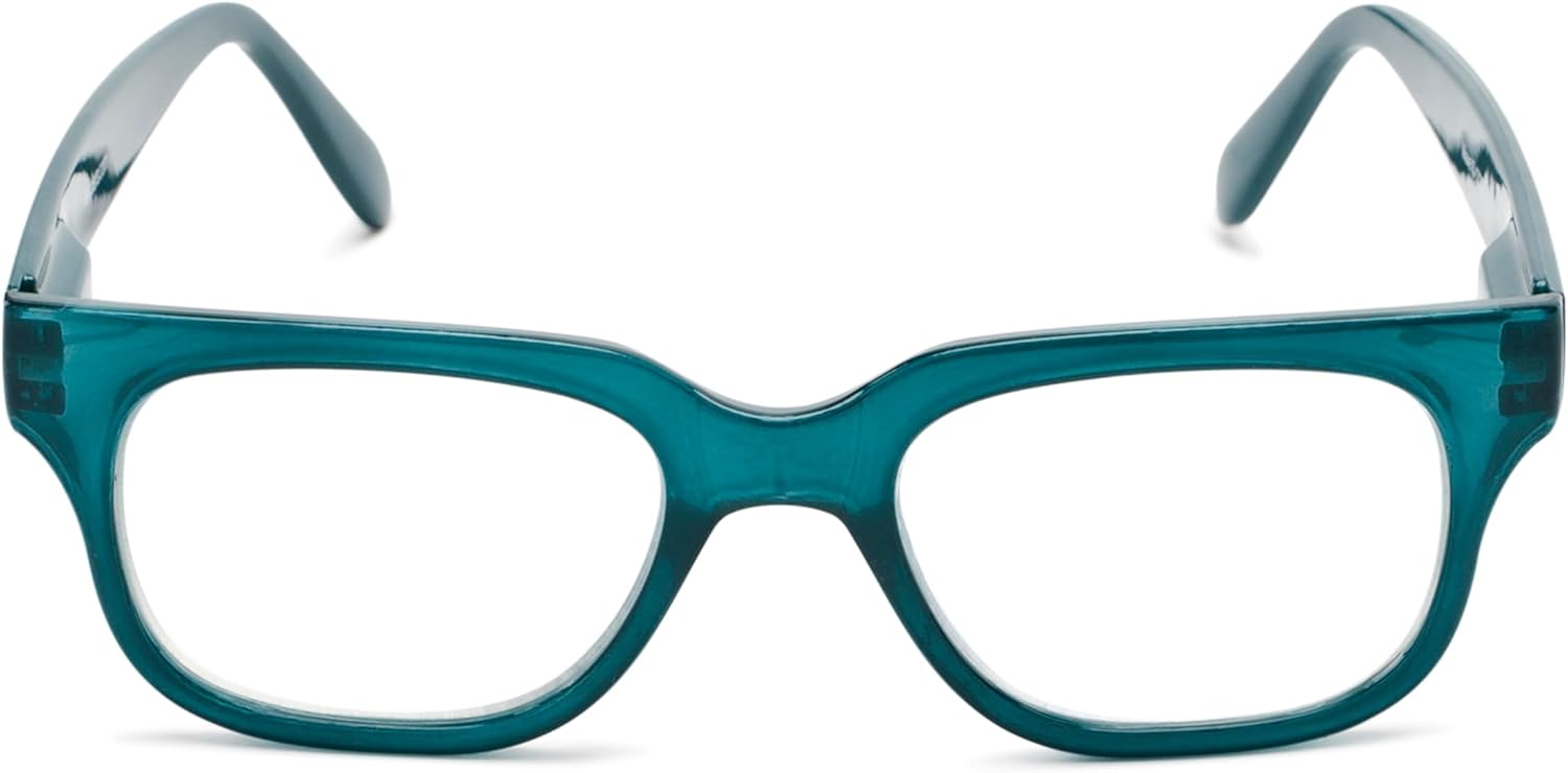 Readers Readers.com Reading Glasses: The Wave Blue Light square Style for Men and Women