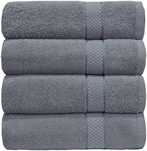 Casabella Luxury Pack Of 4 Bath Sheet 100% Egyptian Cotton Super Soft towel_White