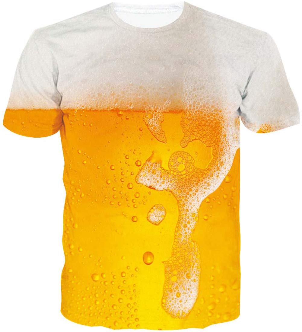 LoveternalUnisex T-Shirt 3D Printed Casual Graphic Short Sleeve Tops Tees S-3XL