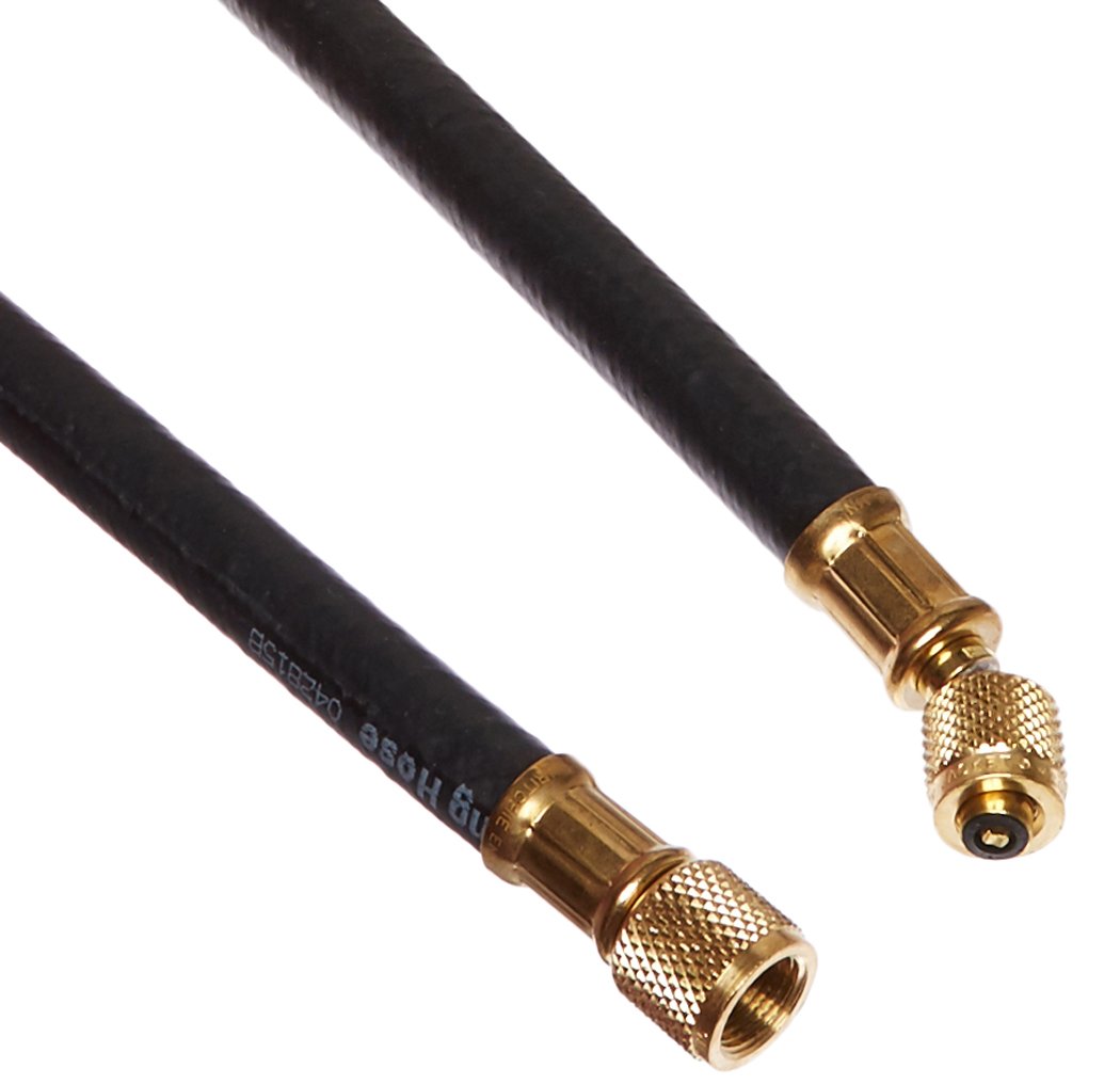 Yellow Jacket 16236 Plus II 3/8" Heavy Duty Charging Hose, 3/8" Flare x 1/4" Flare, 45 Degree, 36"