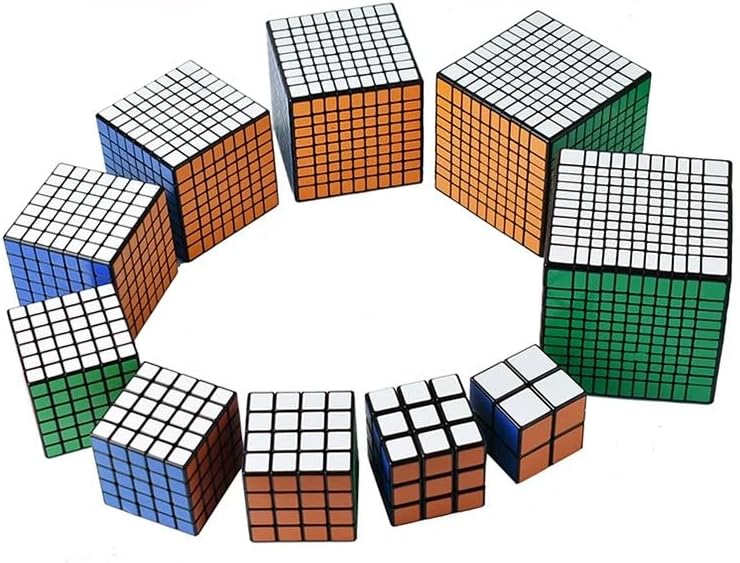 10x10x10 競技用キューブ 10x10x10 黒素体 世界基準配色 PVCシール 脳トレ 知育玩具 10x10x10cm 回転