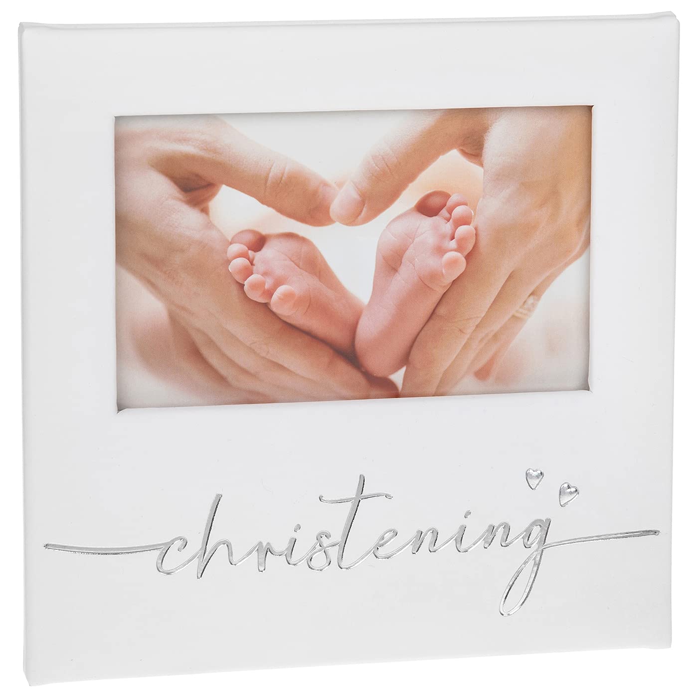 Shudehill Giftware Silver Modern Script - Christening Frame For A 6X4 Photo
