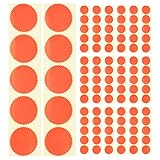 Lurrose 200 Stück Notarsiegel: Prägeaufkleber – Zertifikatssiegeletiketten mit Gezacktem Rand für Auszeichnungen Und Rechtliches, Rot