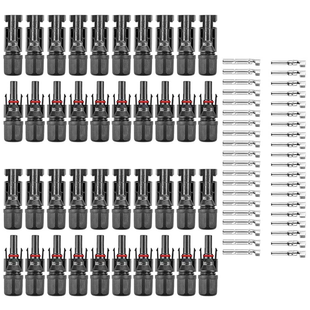 MC4 Solar Connector Kit 1000V Pack of 20 Waterproof IP67 Male & Female Panel Cable Connectors for Solar Panels (Pack of 20, 1000 Voltage)-image-12
