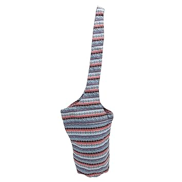 Yoga Mat Storage Bag Oxford Cloth Yoga Mat Tote Sling Carrier Fitness Supplies for Women Wide and Long Strap Practical Bag (Blue)