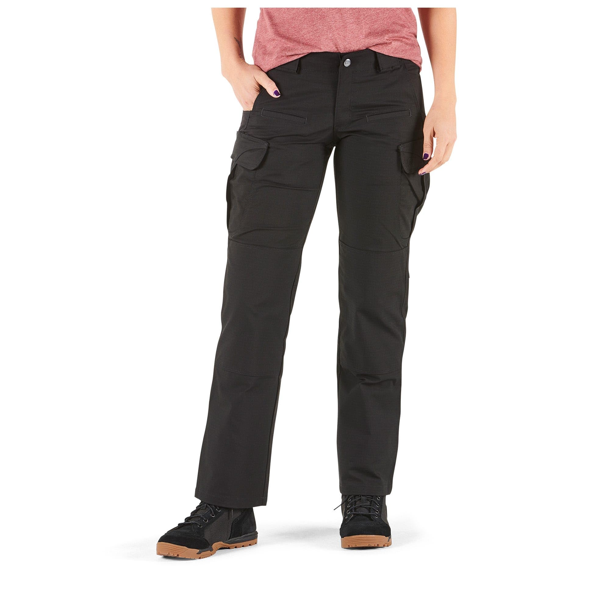 5.11 Tactical Women's Stryke Covert Cargo Trousers, Stretchable, Gusseted Construction, Style 64386, Black, Size 10 Regular