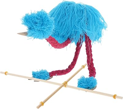 VOSAREA Plush Ostrich Marionette Puppet for Kids Interactive String Puppet Toy for Creative Play Theater and Role-Playing