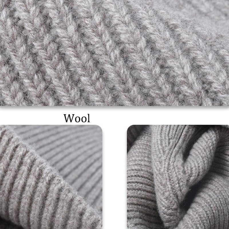 Outdoor Knitted Fisherman's Hat for Women Warm Thick Versatile Casual Woolen Hats