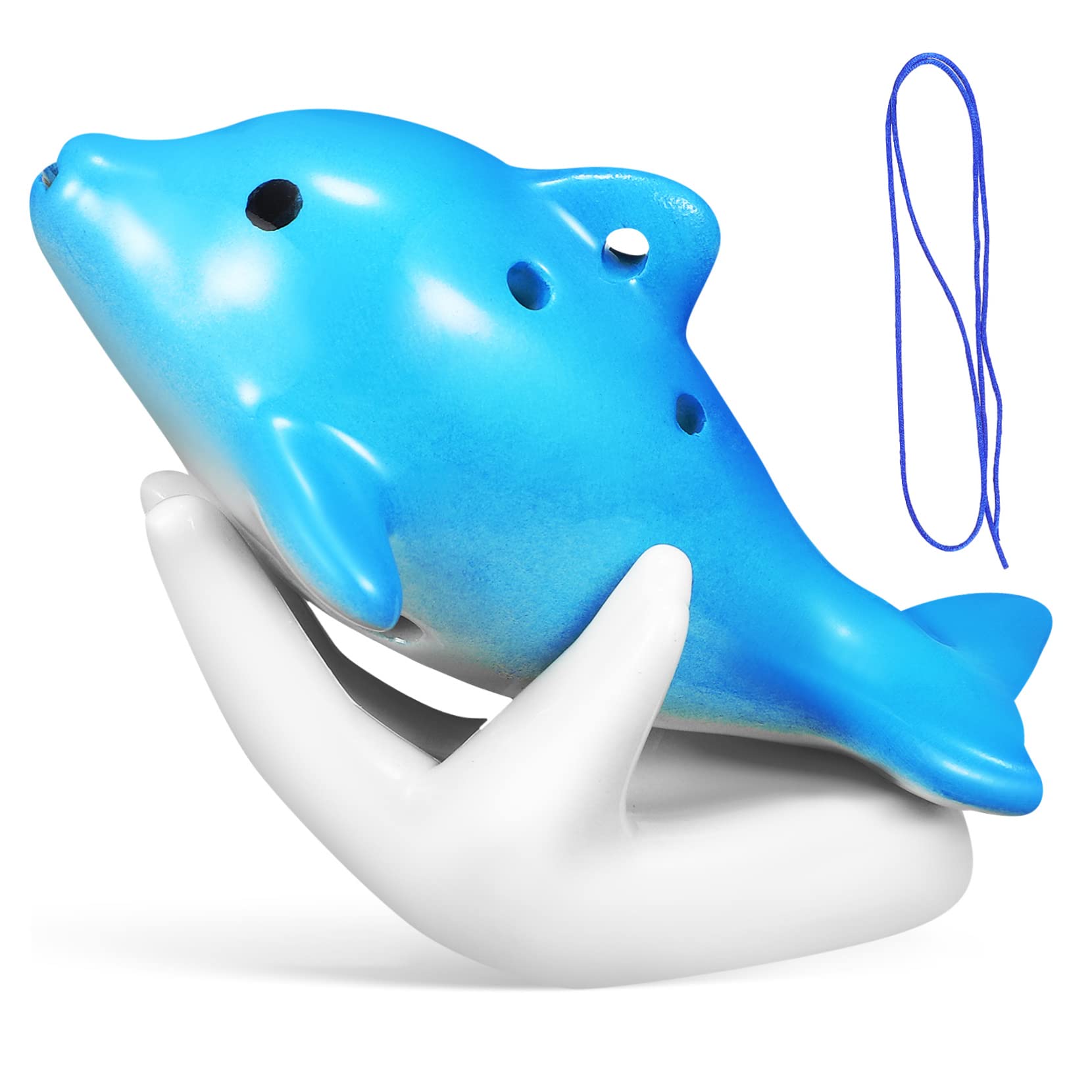 Amazon | FUNOMOCYA イルカ形状のセラミック製6穴オカリナセット